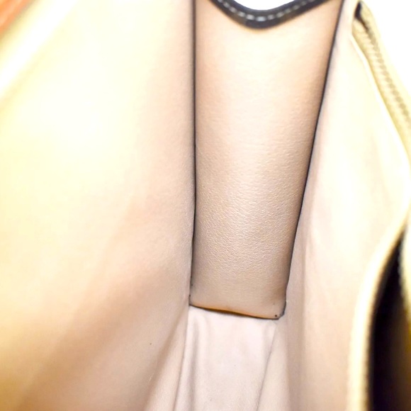 CELINE Logo Macadam Pattern Briefcase Hand Bag PVC Leather Brown made in Italy - Picture 11 of 14